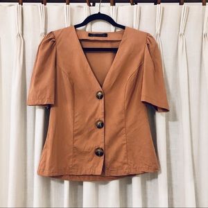 SALE Zara Puff Sleeve Blouse